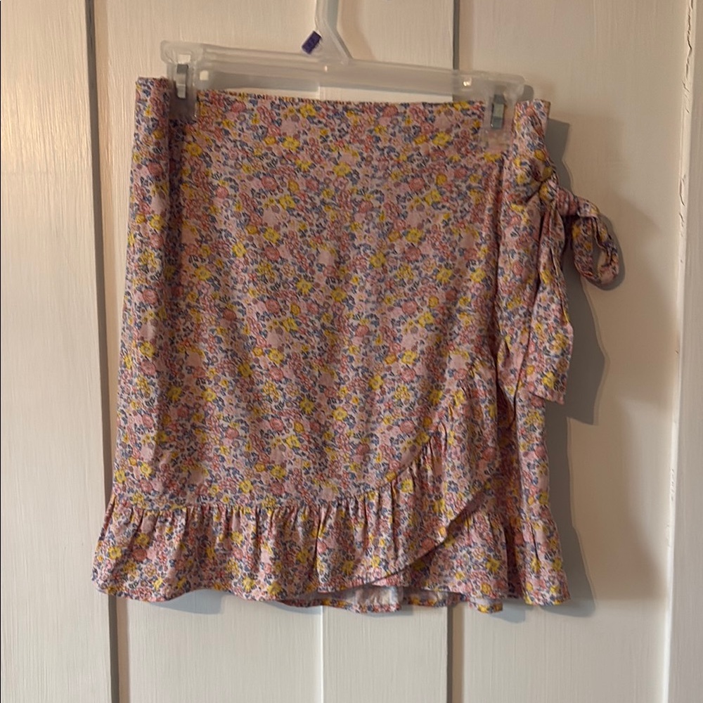 Floral Wrap Skirt